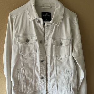 White medium Hollister jean jacket